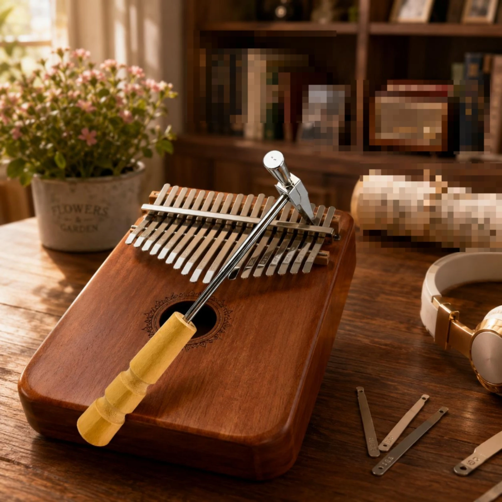 

Kalimba Tuning Hammer Ridged Grip Thumb Piano Tuning Hammer Thumb Piano Tuner Wooden Handle Music Tool Portable
