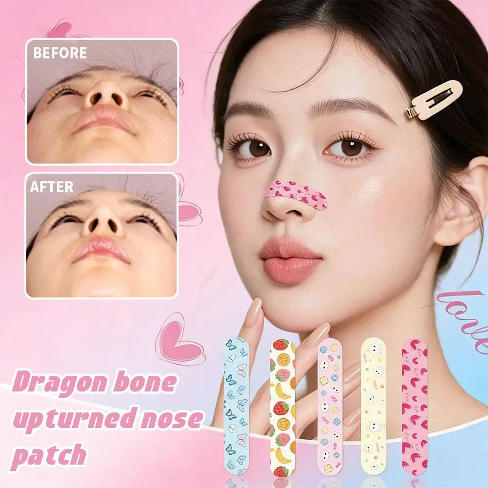 10/20/30pcs Cute Nose Shaping Patches, Cartoon Self-Adhesive Nose Lift Tape, Memory Nose Contouring Stickers for Daily Beauty
