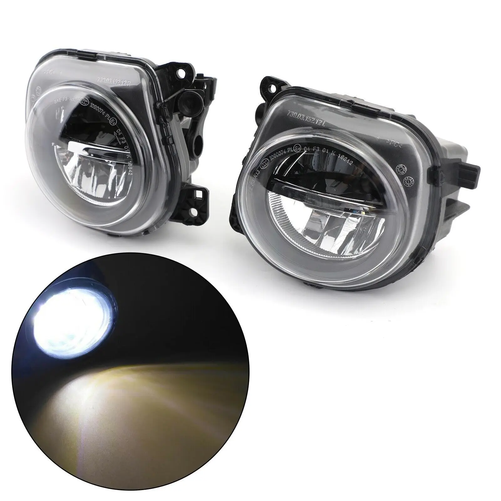 Pair LH+RH Front LED Fog Light Lamp For BMW 5 Series F10 F07 LCI CT