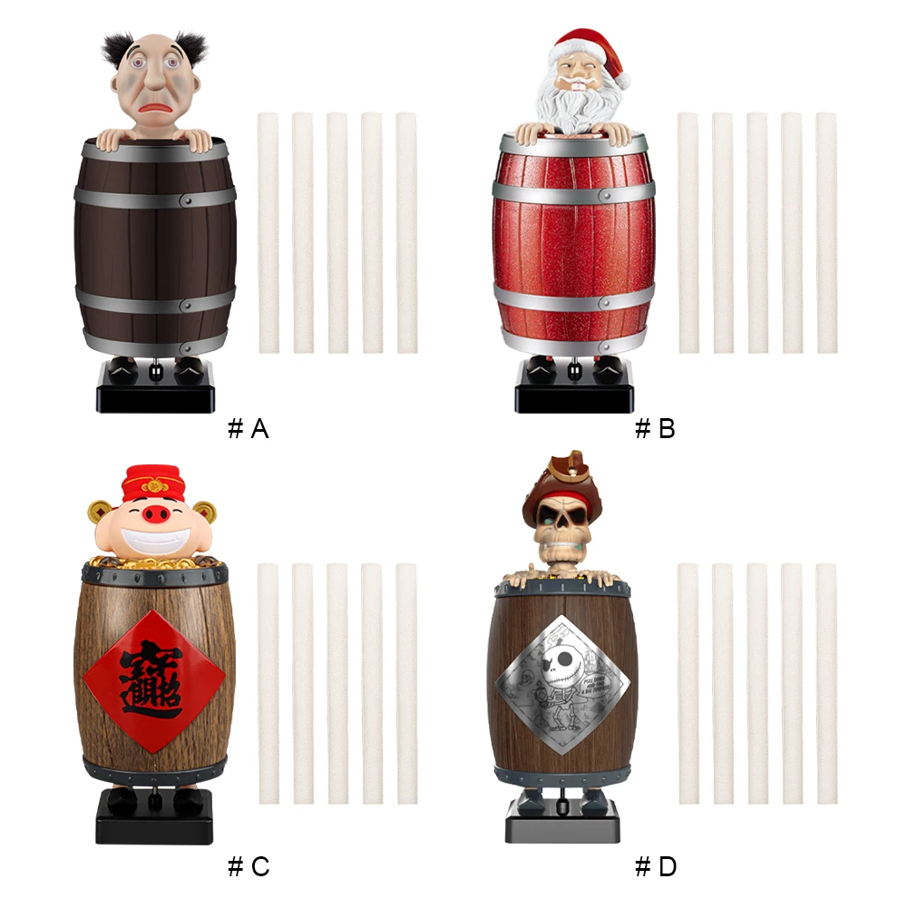 المحمولة المنبثقة علبة السجائر الإبداعية برميل العم سانتا كلوز مضحك موزع السجائر المزحة حامل صندوق تخزين الحاويات #5
