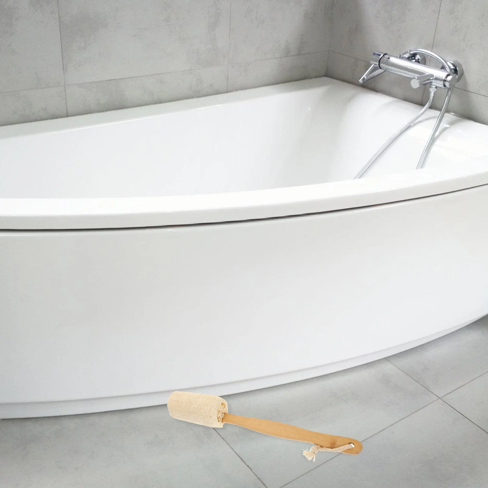 

Loofah Shower Brush Long Handle Bath Back Scrubber Body Exfoliating Deep Clean Skin Massage Bathroom Cleaning Tool