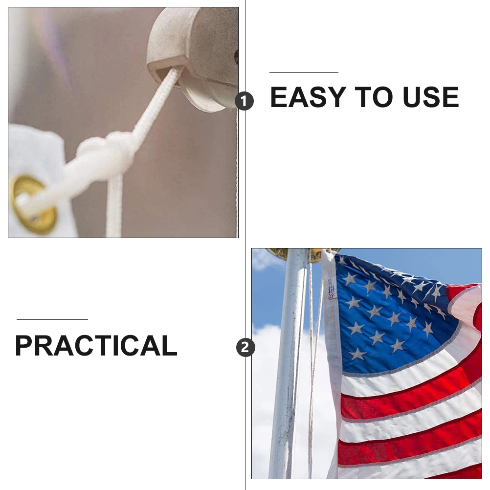 

11.5m 6mm Nylon Flagpole Lifting Rope Durable Weather Resistant Camping Hanging Clothesline Rope Lightweight Portable