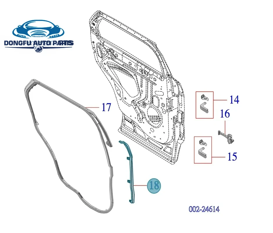 Rear Door Left Right Weatherstrip Sealing Strips For Ford Explorer 2011-2019 BB5Z7825325B BB5Z7825324B