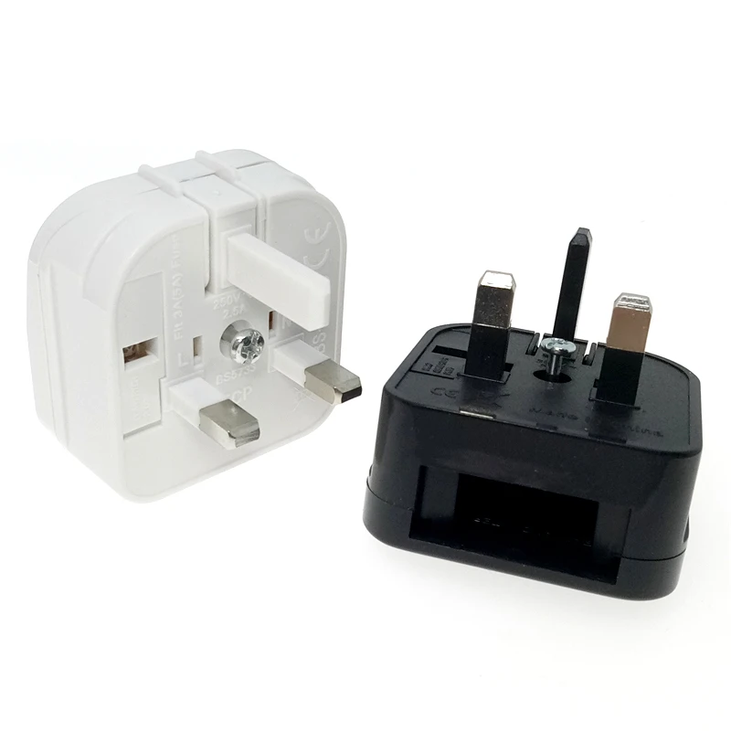 European EU to Ireland British Malaysia SingaporeUK Power Plug Converter Travel Adapter Embedded AC250V 13A Fuse