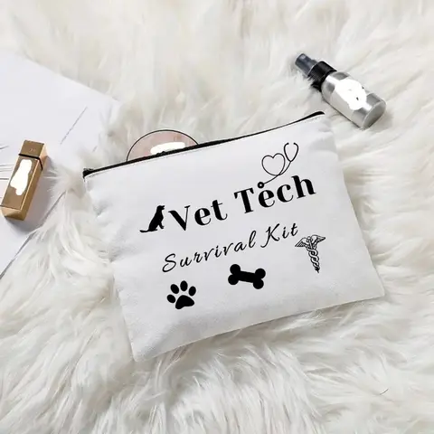 Vet Tech Sueriral Kit Zipper Canvas Bag Women Makeup Bag Insomniac Tool Storage Trendy Travel Handbag Stylish Purse Wallet