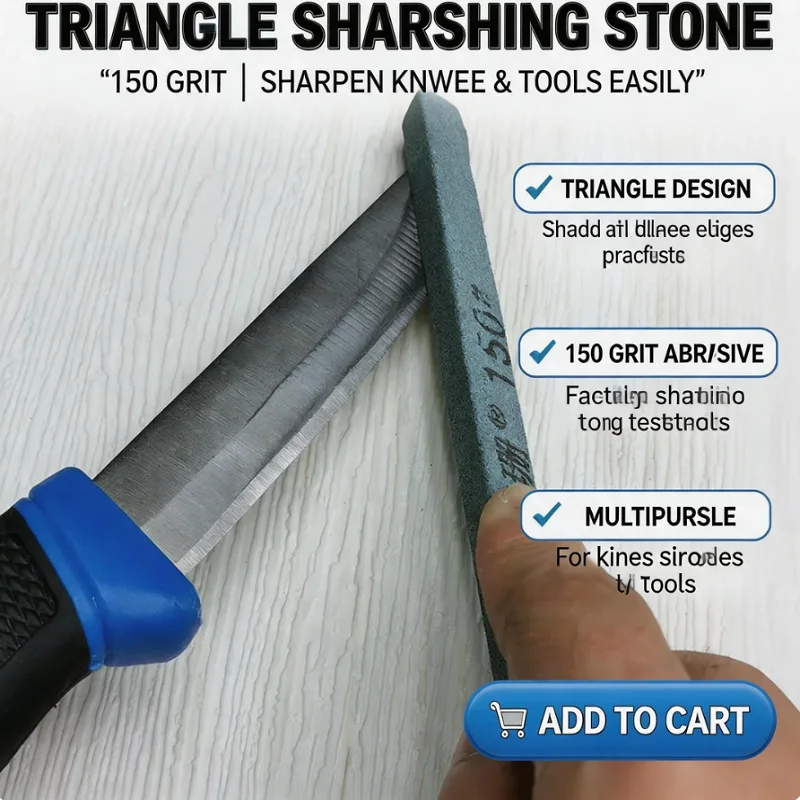 150*12mm Triangle Diamond Oil Stone Fine Grit Sharpening Strip Portable Whetstone for Blade Cutting Tools Knife Edge Grinding