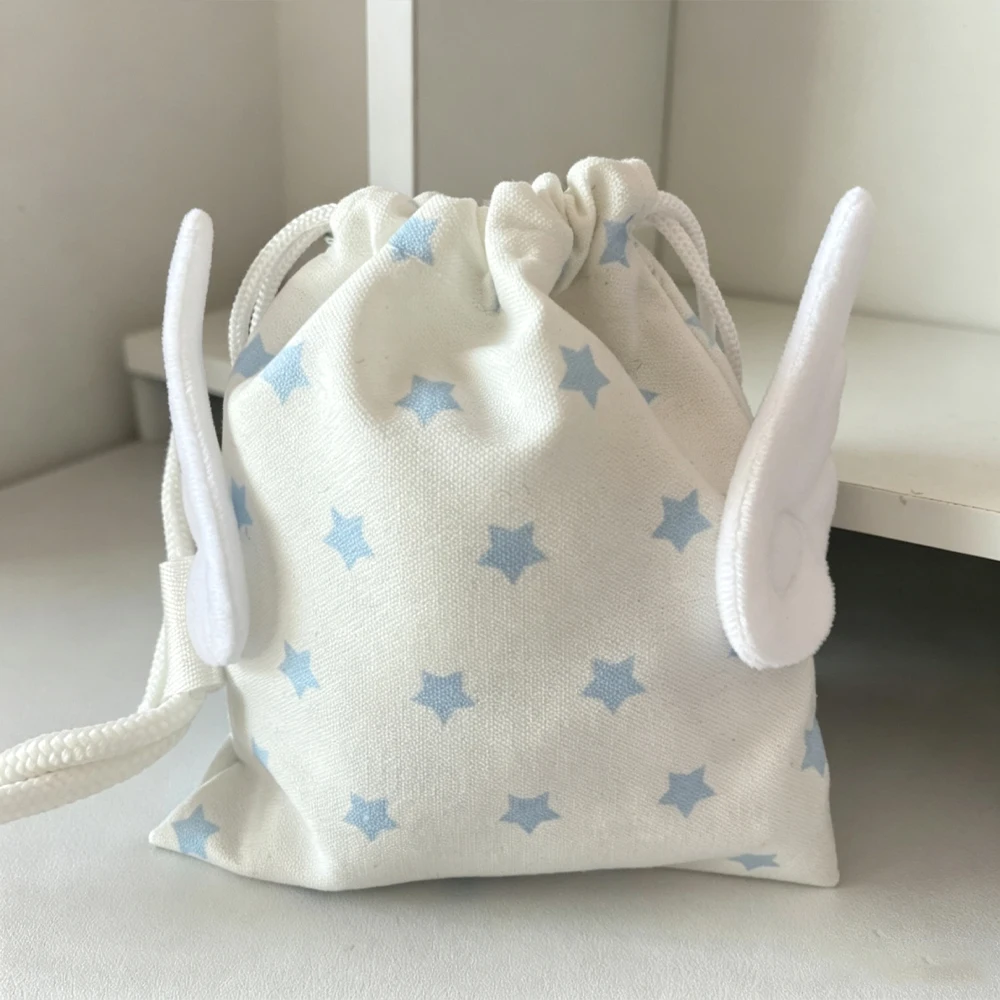 Plush-Winged Star Jewelry Storage Bag - a Jewelry and Accessory Storage Bag with a Drawstring Closure for Dust Protection A Sma image 6