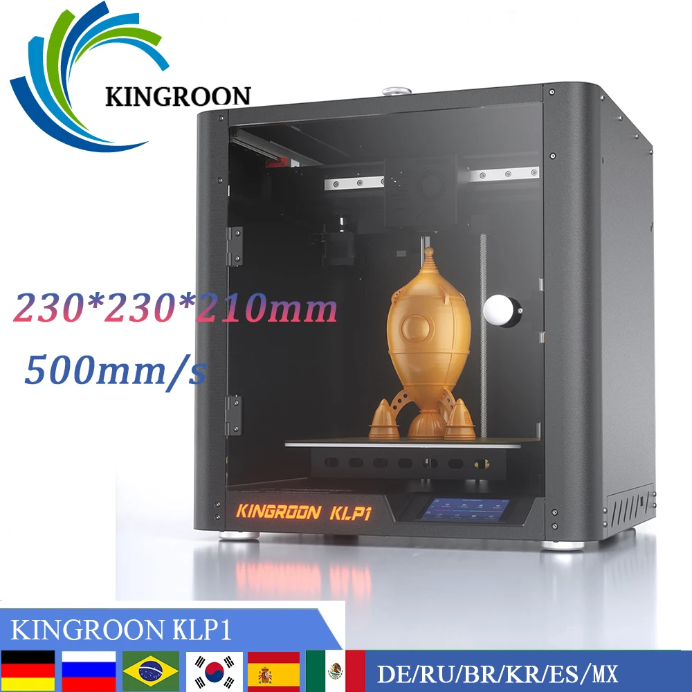 KINGROON New Arrival KLP1-230 3D Printer 500mm/s High Speed Printing Dual Fan Direct Drive Extruder Stable Frame with Klipper