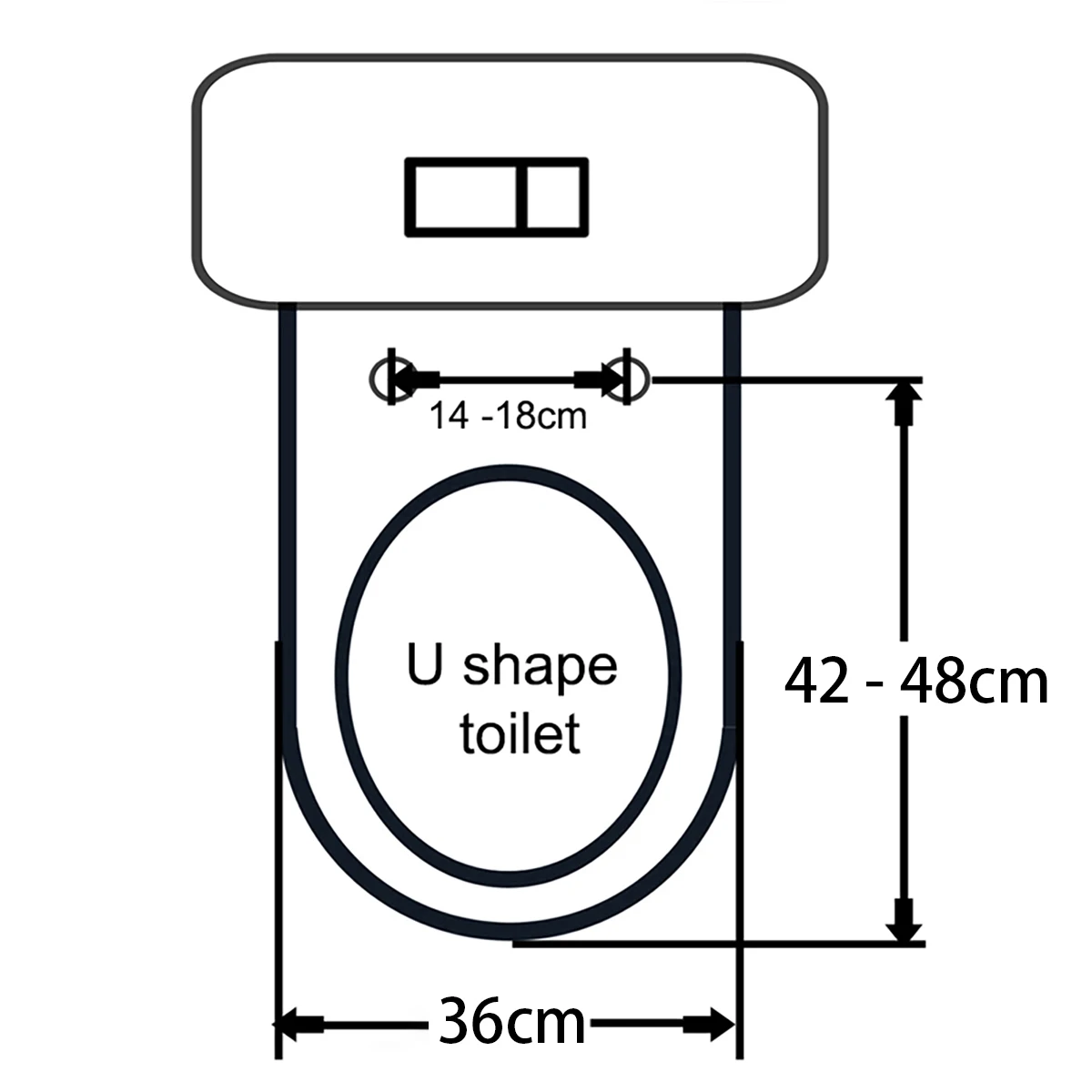 U Shape Toilet Seat UF Material Slowly Closing Toilet Cover WC Install On Top Toilet Lid For Bathroom Soft Close CF228001UF