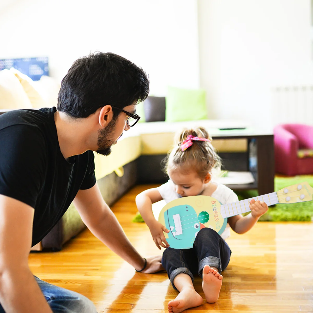 子供のためのビンテージスタイルのアコースティックギター、子供のための楽器、シミュレートされたおもちゃ