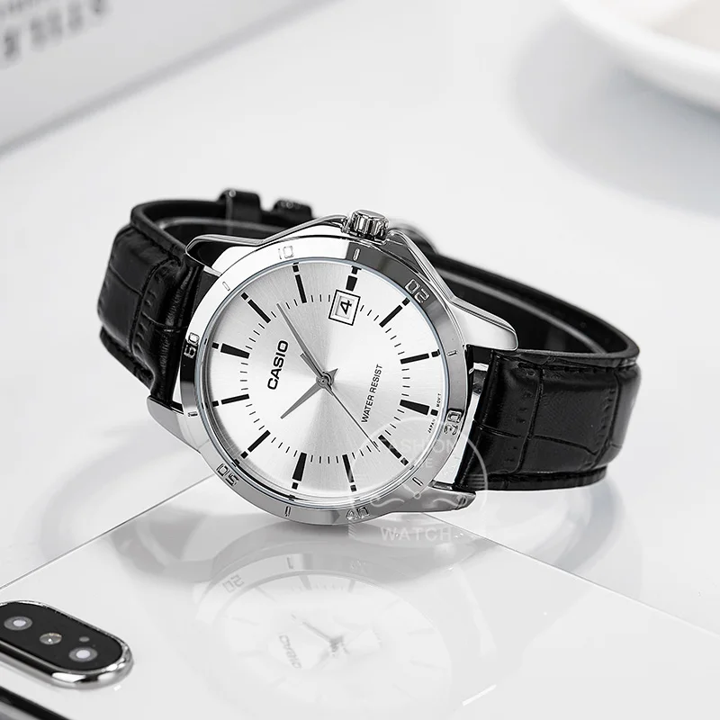 Casio Watch Men's Top Luxury Suit Quartz Watch Military Relogios Masculino MTP-V004L Belt Series