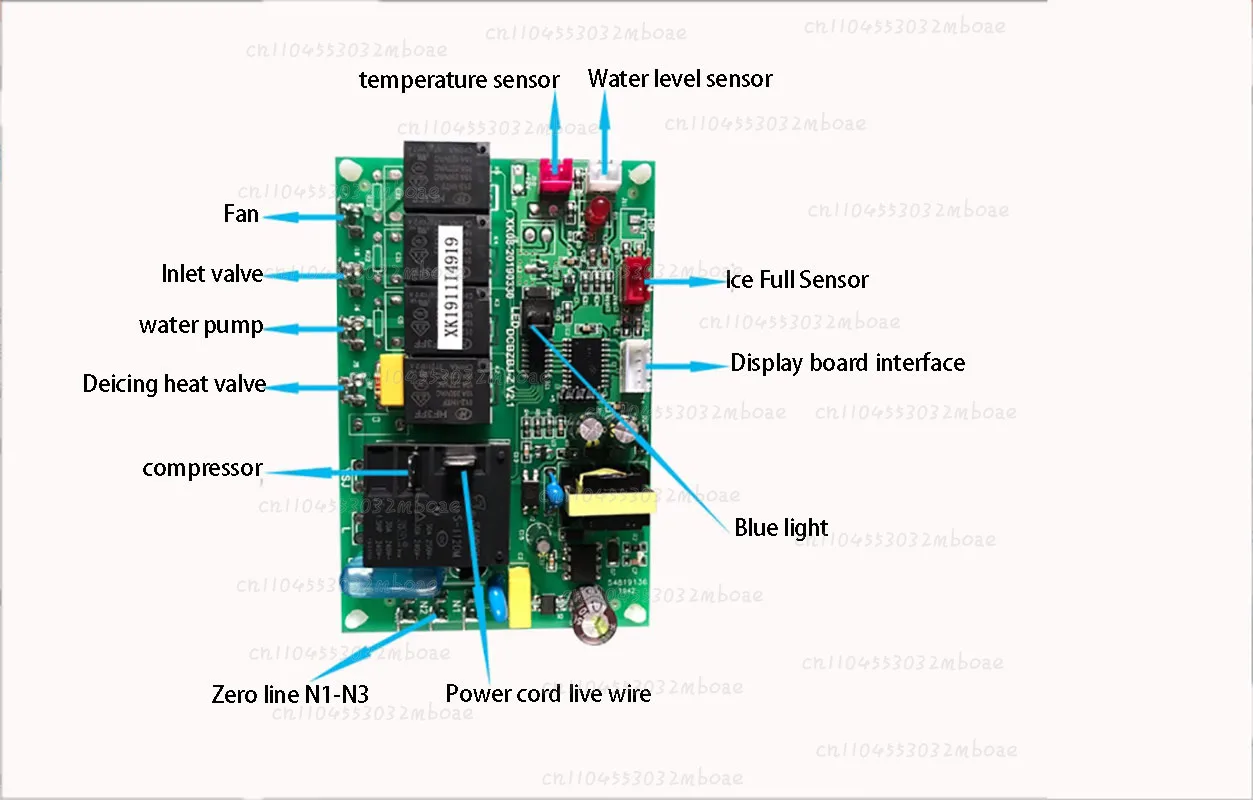 Ice Maker Time  Temperature Control Computer Board Mainboard East Button Screen Wiring Circuit Board Modification Generalization