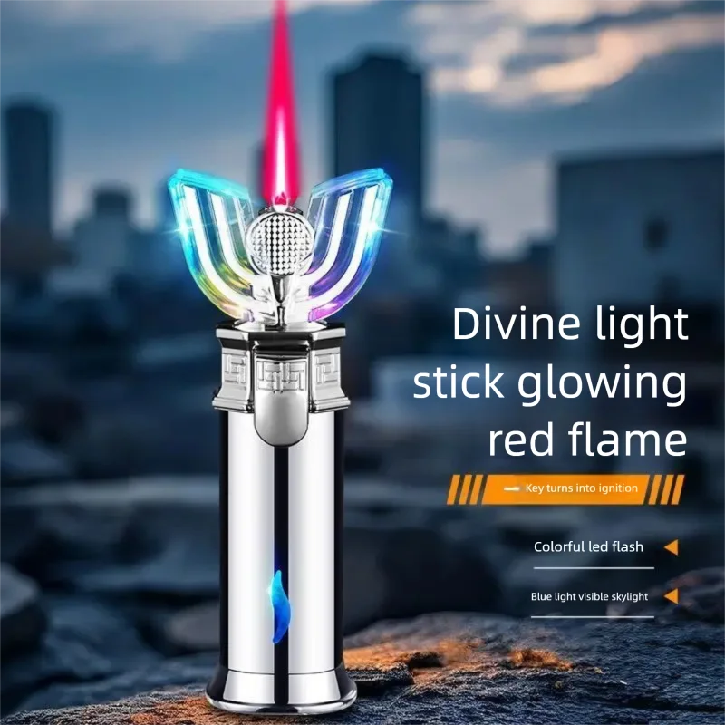 DJ-072， Internet celebrity style, divine light stick, ignition, windproof, inflatable, glowing, personality, gift, lighter