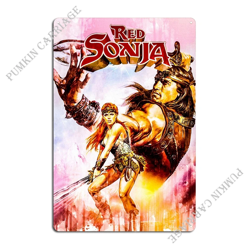 Red Sonja Metal Sign Bar Home Custom Living Room Tin Sign Poster