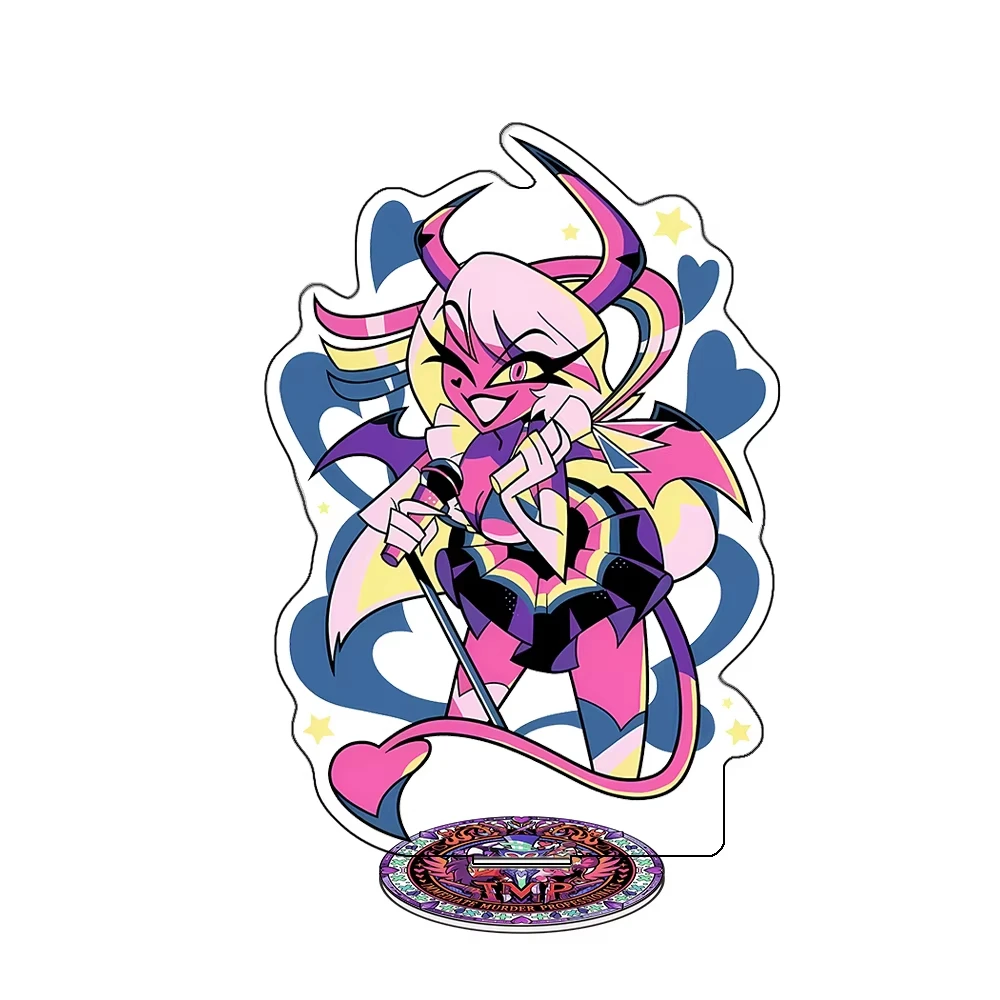 Hot Helluva Boss 15CM Double Sided Acrylic Stand Keychain 2026 New Anime Stand Blitzo Moxxie Millie Loona Fans Gift