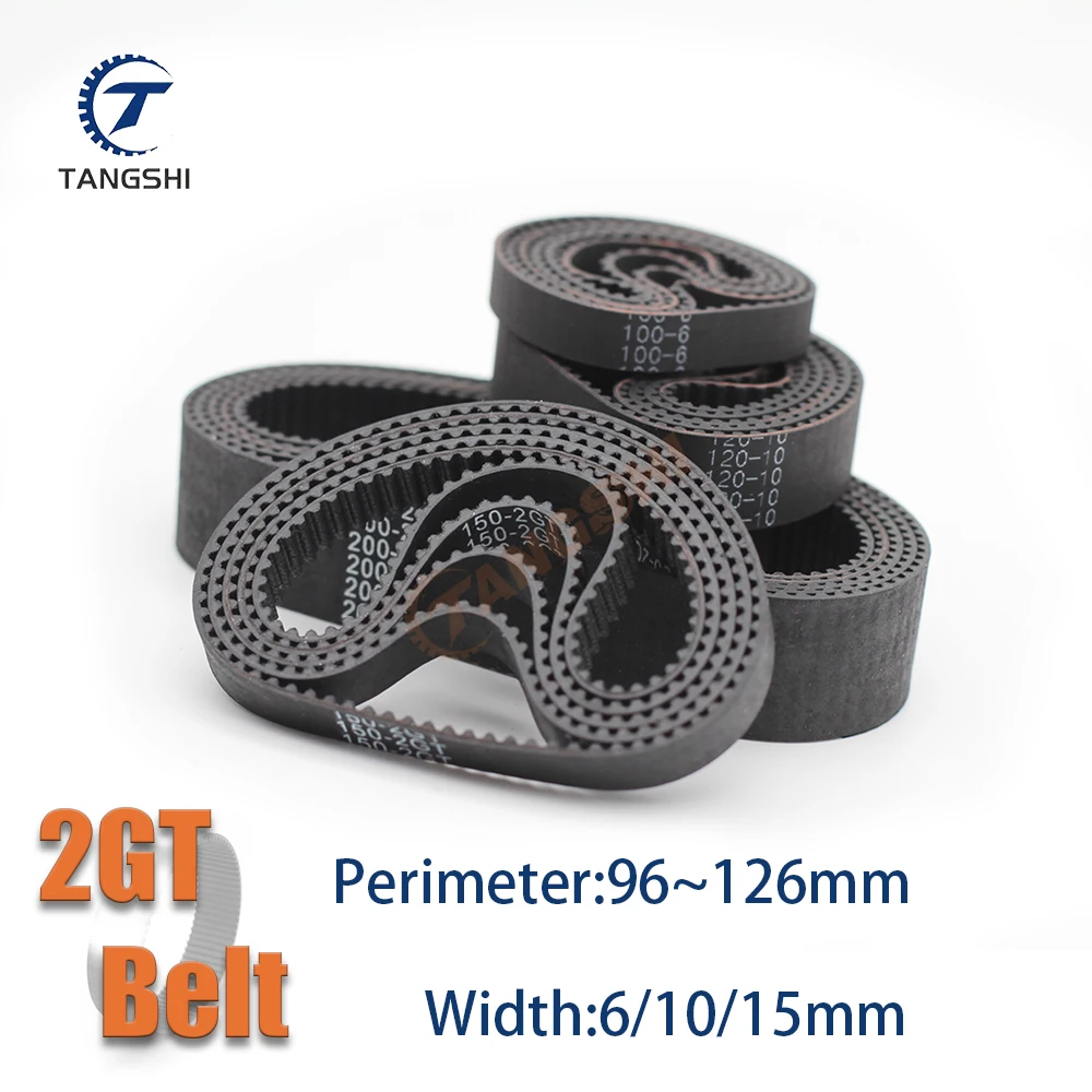 2GT Closed Loop Timing Synchronous Belt Length 96 98 100 102 104 106 108 110 112 114 116 118 120 122 124 126mm GT2 Width6~15mm