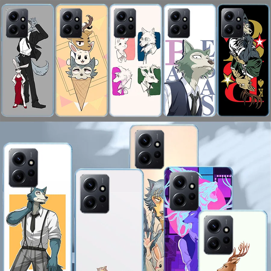 Beastars Legosi Case For Xiaomi Redmi Note 12 11 Pro Plus 12S 11E 11T 11S 10 10S 9 9S 9T 8 8T Pro 7 6 5 Cover