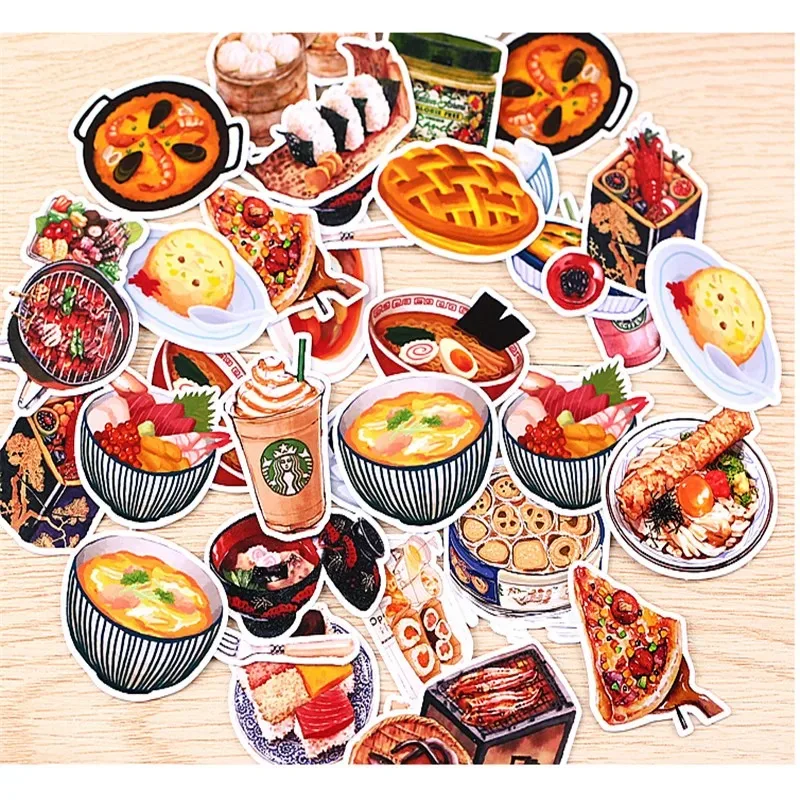 32pcs creativo carino Self-made Daily Food / Drink Scrapbooking adesivi/adesivo decorativo/album fotografici artigianali fai da te/sticks tronco