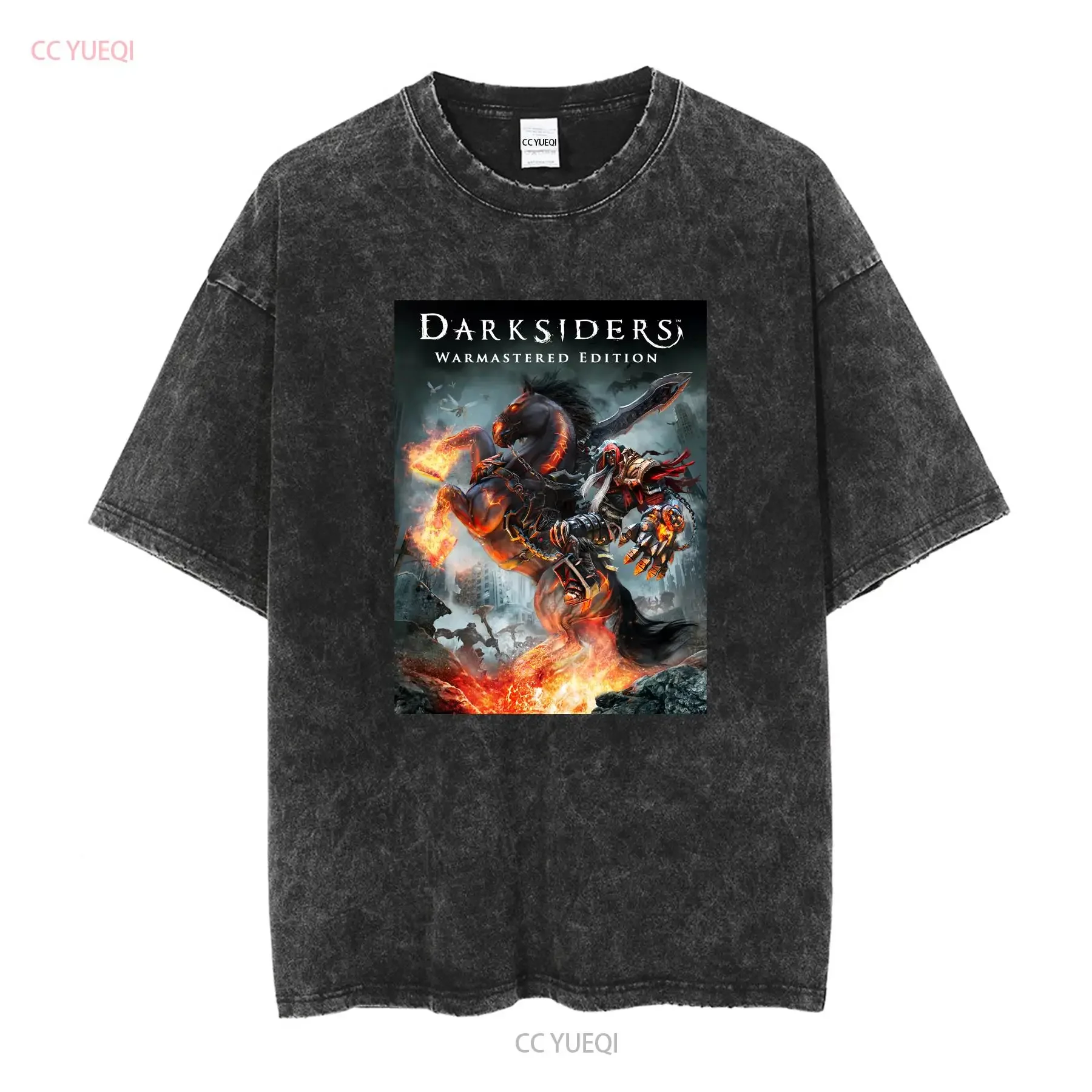New Cotton T Shirt Darksiders Men's Size S to 3XL vintage Washed graphic designer clothes homme Comfortable Unisex Versatile