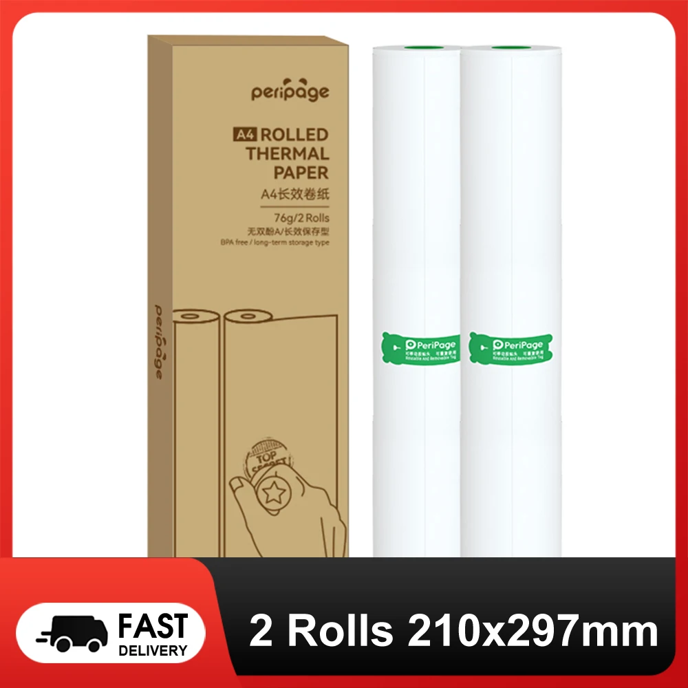

PeriPage Fold Thermal Paper Compatible with PeriPage A40 Thermal Printer Quick-dry Perfect for Photo Picture Receipt Memo PDF