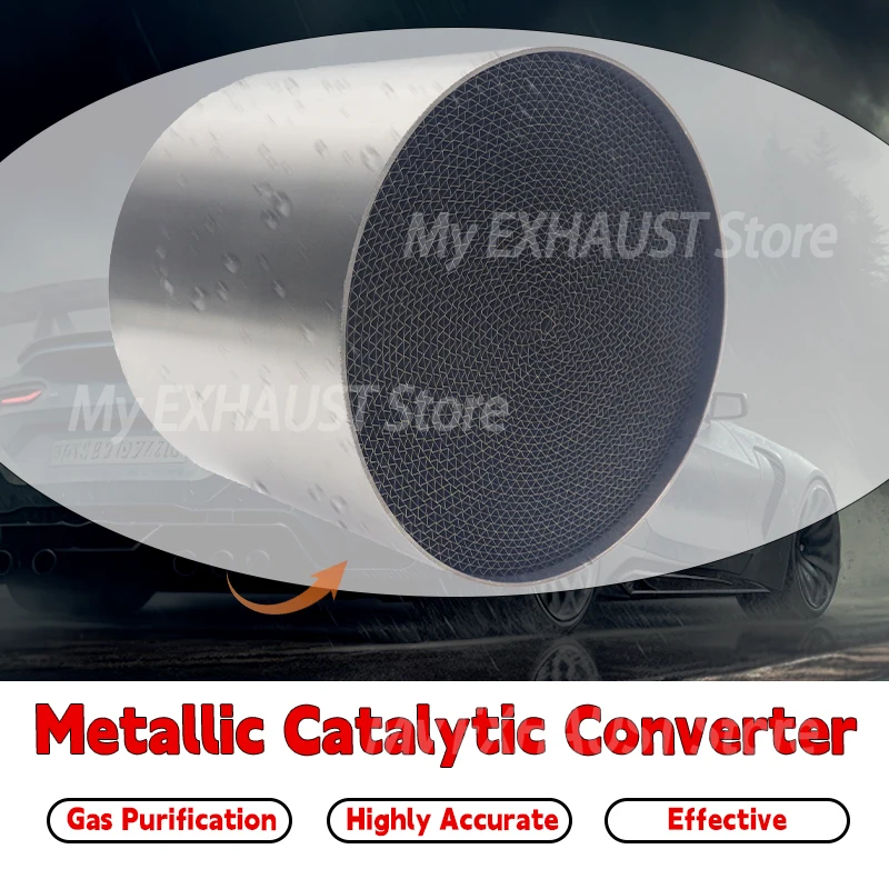 OD:101xH:100MM Catalytic Converter EURO 1 200 CPSI Universal Metallic Three Way Catalytic Converter