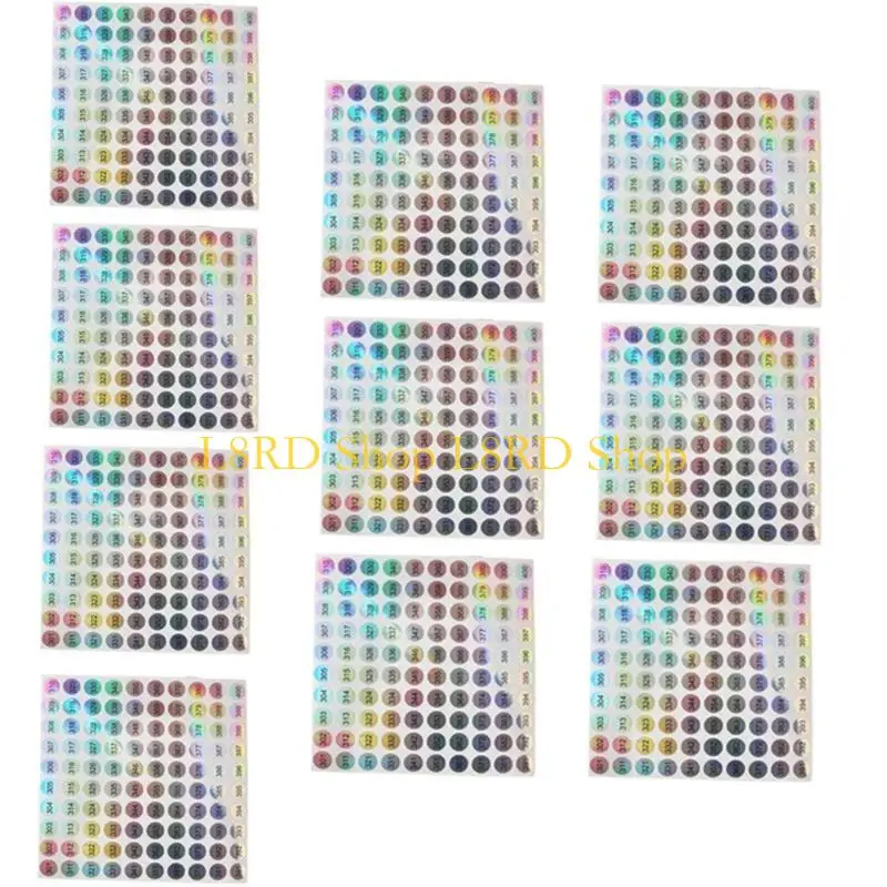 L8RD Numbered Stickers for Waterproof Polish Caps Efficient Color Sorting