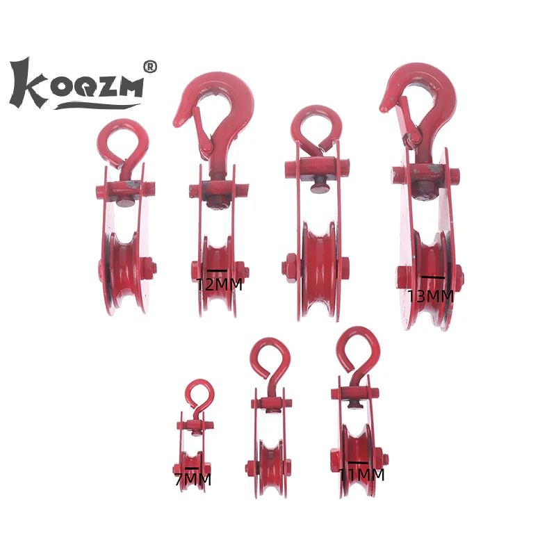 1 шт. подвесной крюк, подвесное кольцо, роликовый шкив 0,05 T/0,1 T/0,2 T/0,3 T/0,4 T, фиксированный шкив, круговое кольцо, динамический шкив в комплекте