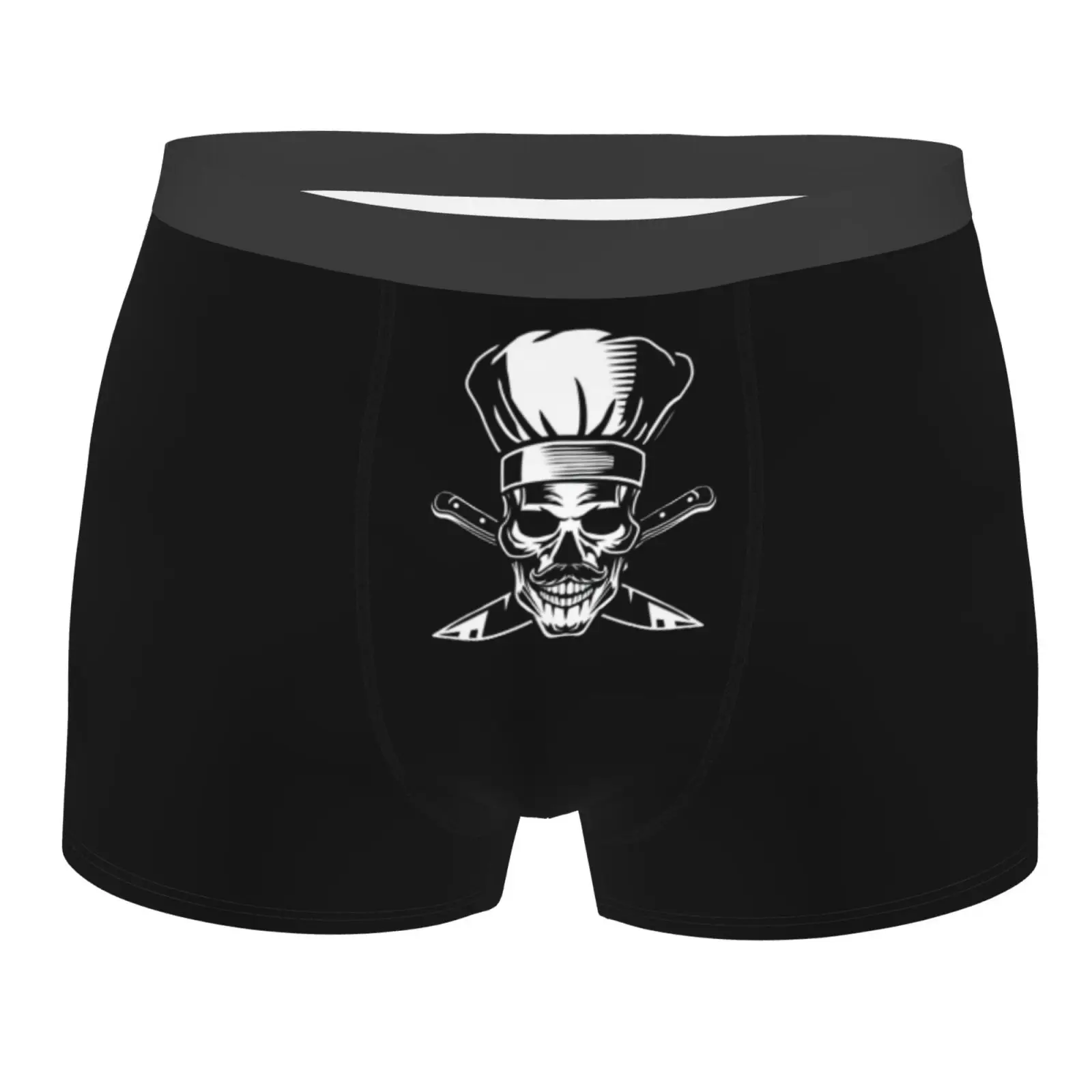 

Мужское нижнее белье с двойным ножом и черепом, боксеры, мужские новые трусы, дышащие мужские трусы с принтом, мужские трусы-боксеры