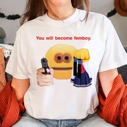 Femboy tshirt women comic t-shirts female streetwear comic clothing