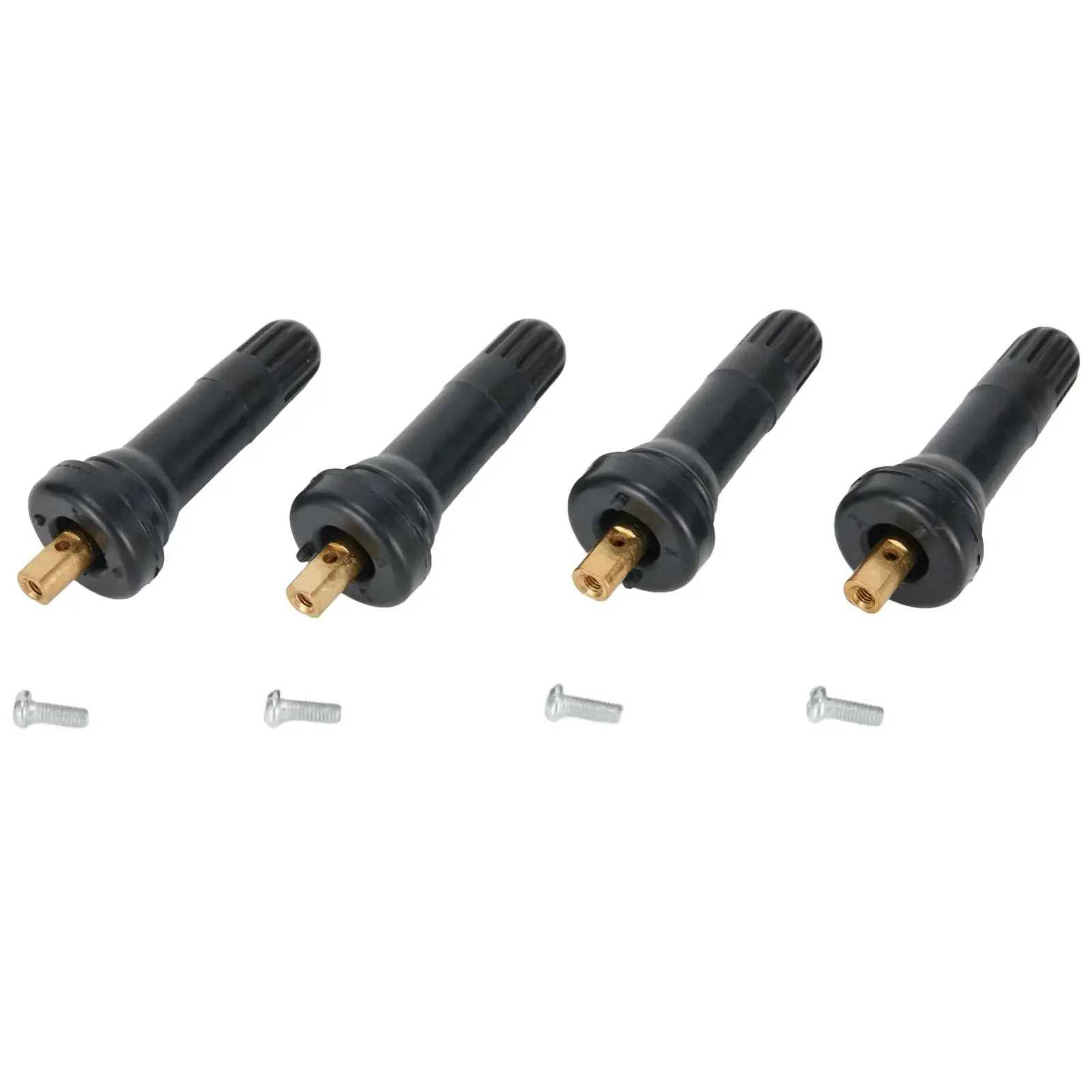 4 pcs Replacement Parts For Chang An TPMS Rubber/Aluminum Snap-in Tire Pressure Sensor Valve Stem Service Kit