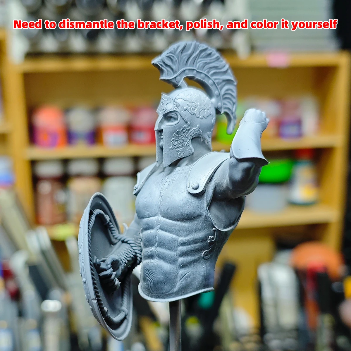 Mittelalter Europa Rom Gladiator Soldat Krieger Skulptur GK Garage Kits Figuren Modell Plastik Maßstabsgetreue Modellbausätze 9/12cm – Detail 1