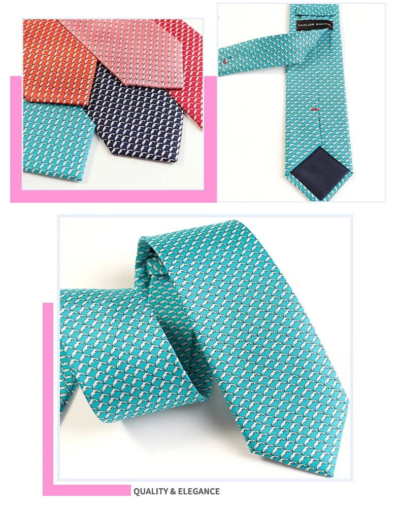 Tailor Smith Krawatte aus 100 % Seide für Herren, handgefertigte Krawatte mit Tiermuster, Krawatte zum Vatertag, Geburtstag, Geschenk – Detail 36