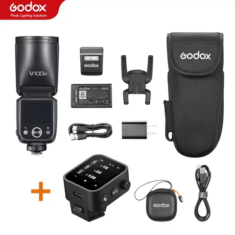 NEW Godox V100 C/N/S/F/O TTL Li-ion Round Head On-Camera Flash 100Ws Beyond Limits V100S V100C V100N V100F V100O with X3 Trigger