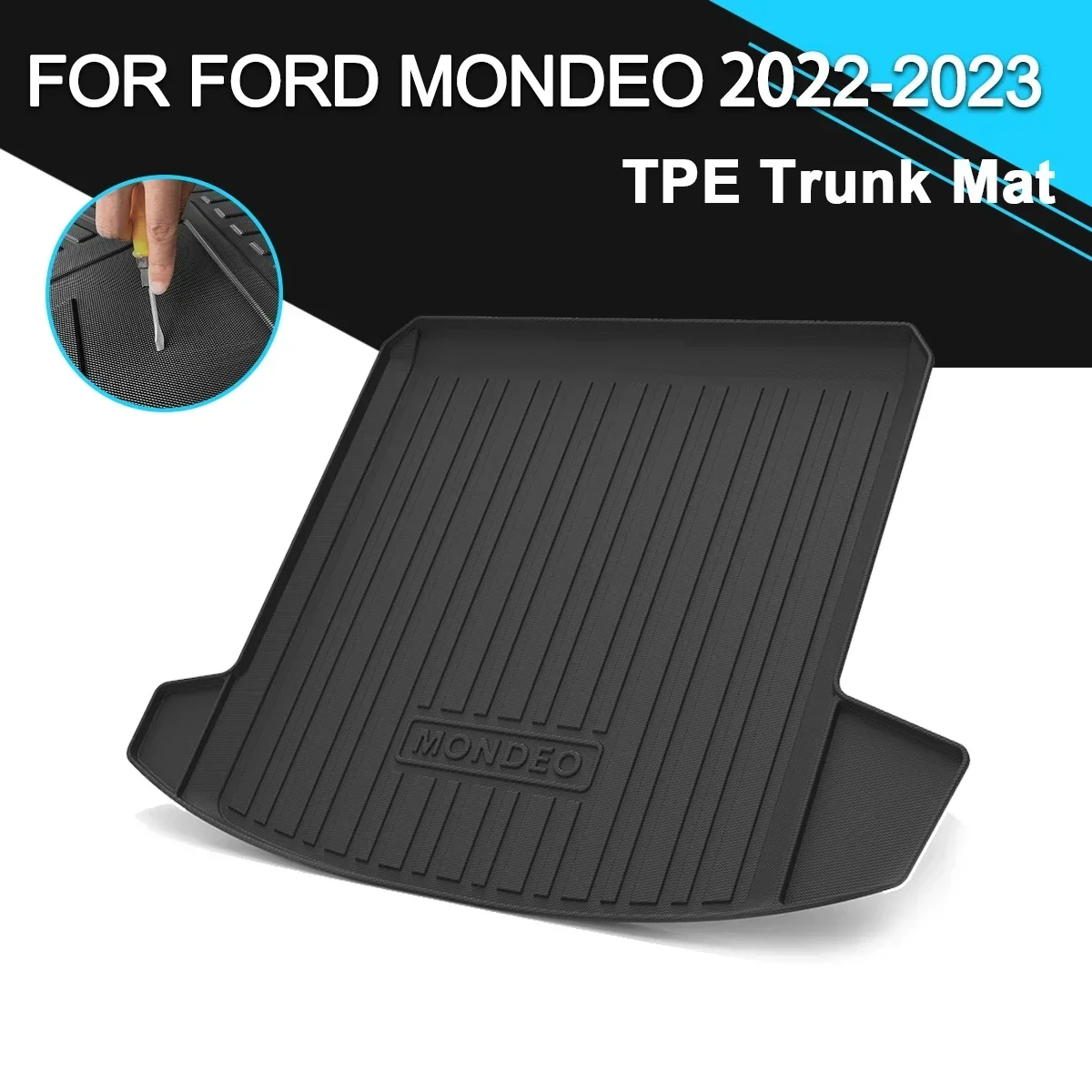 

Car Rear Trunk Cover Mat Rubber TPE Waterproof Non-Slip Cargo Liner Accessories For Ford Mondeo 2022-2023