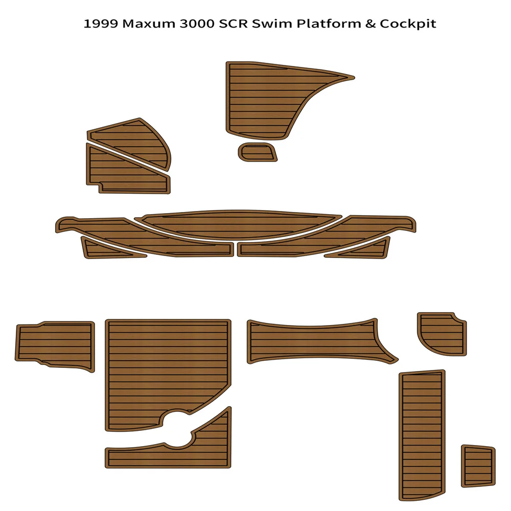 

1999 Maxum 3000 SCR Плавательная платформа Кокпит Pad Лодка EVA Искусственная пена Тиковая палуба Пол SeaDek MarineMat Gatorstep Стиль Самоклеящаяся