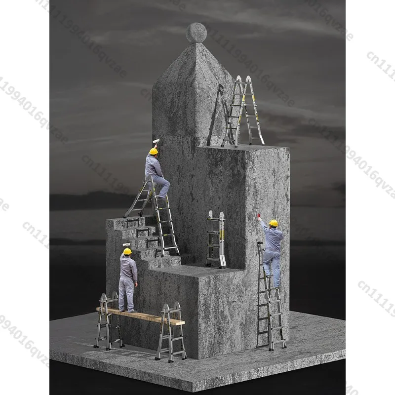 Telescopic Ladder Multifunctional Portable Elevator for Home Use