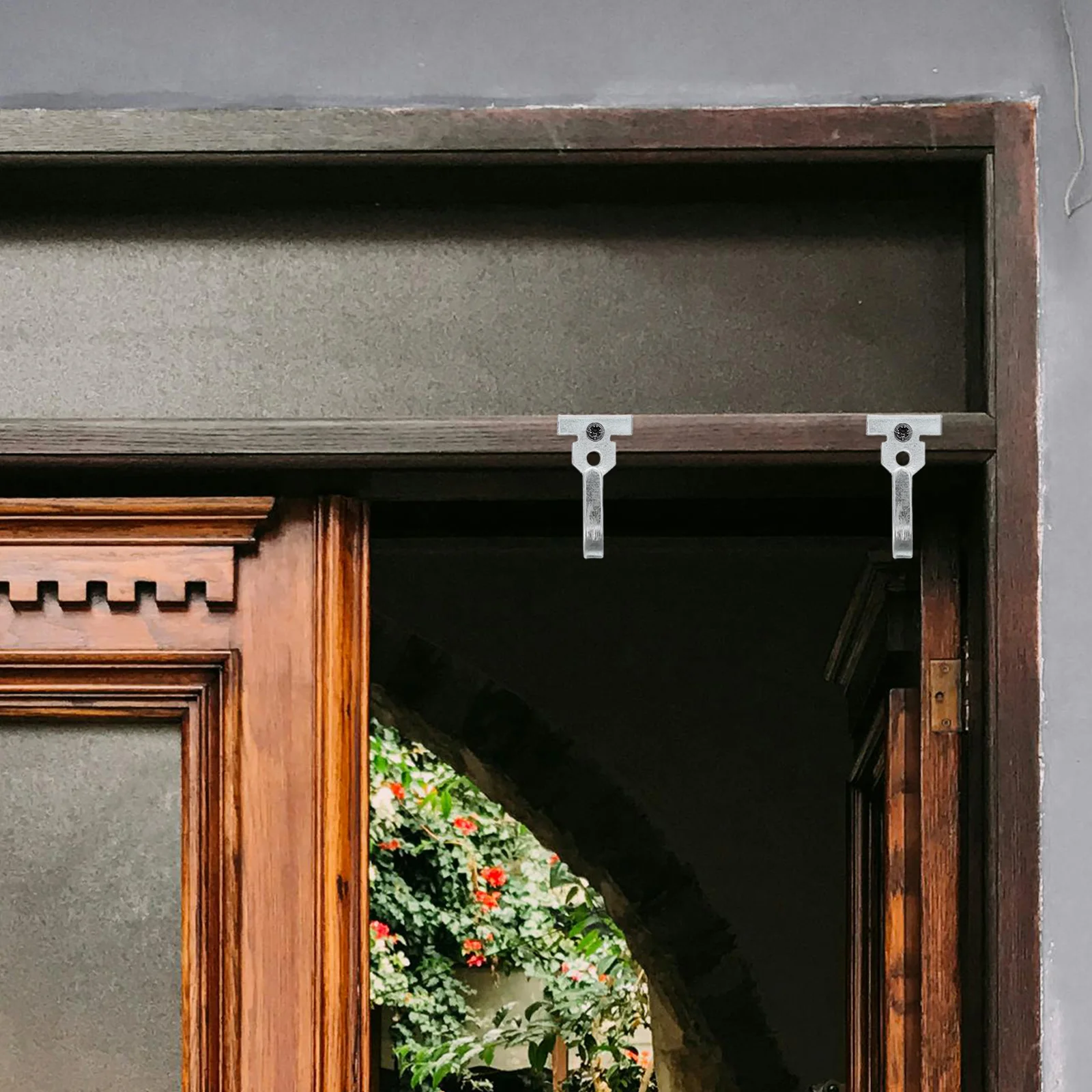 

3pcs Door Curtain Hooks Multifunctional Cotton Hanging Hardware Double Mount Bracket For Bathroom Shower Curtain