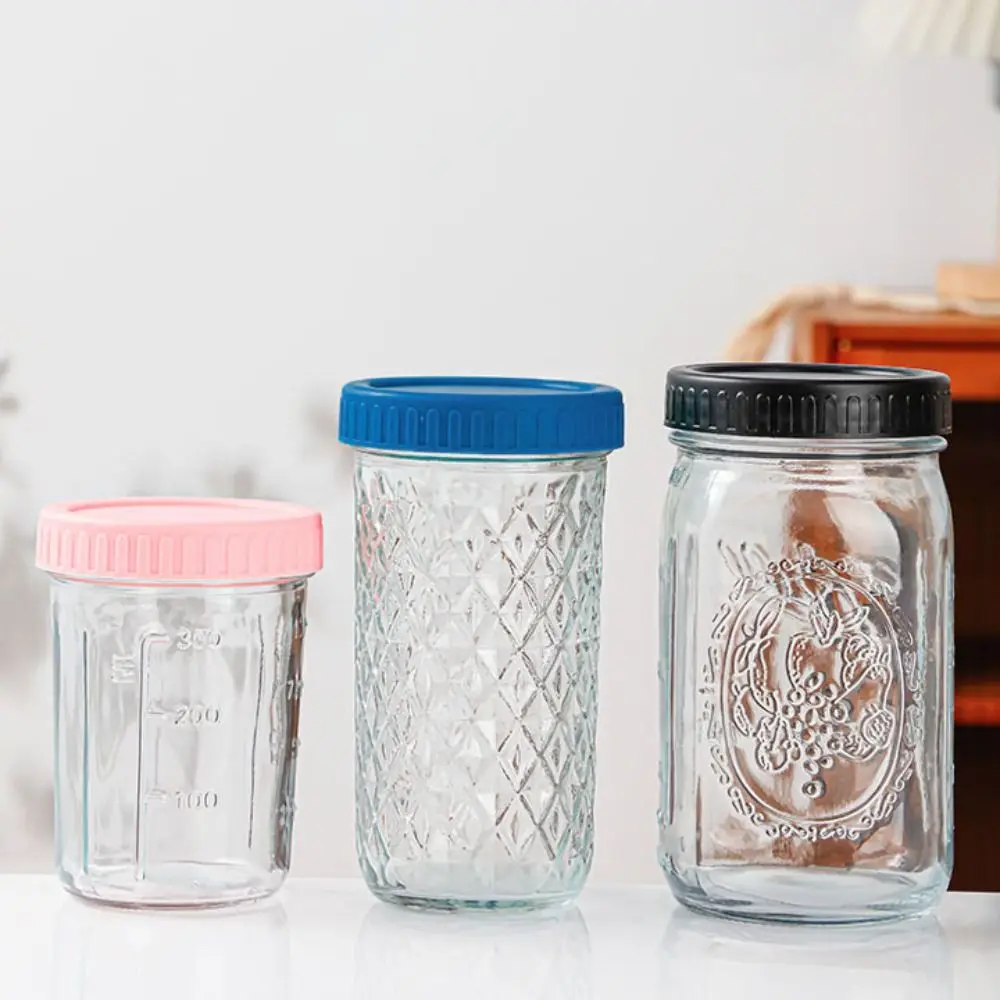 8pcs 70/86mm Mason Jar Lids Reusable Universal Wide Mouth Jar Lid with Silicone Gasket Leak Proof Bottle Cover Coffee Shop