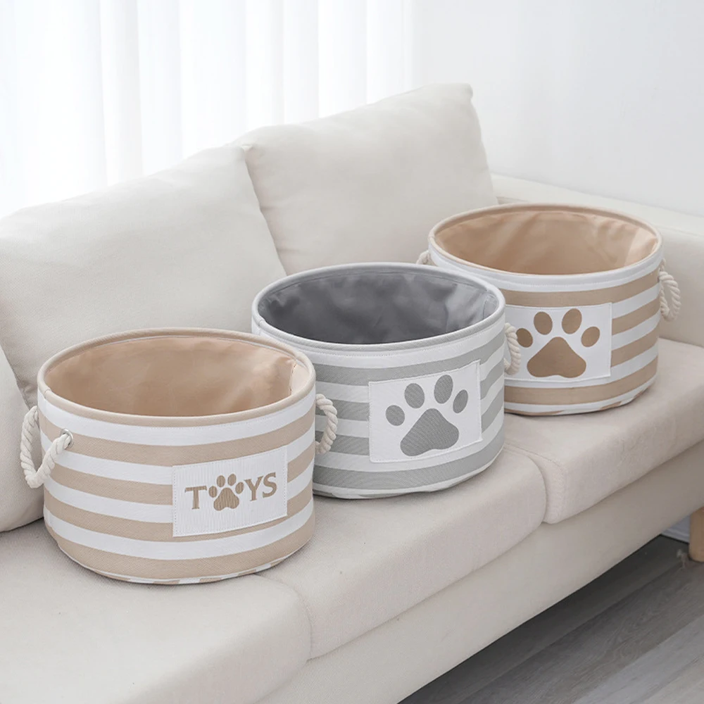 Striped Pet Storage Basket 4