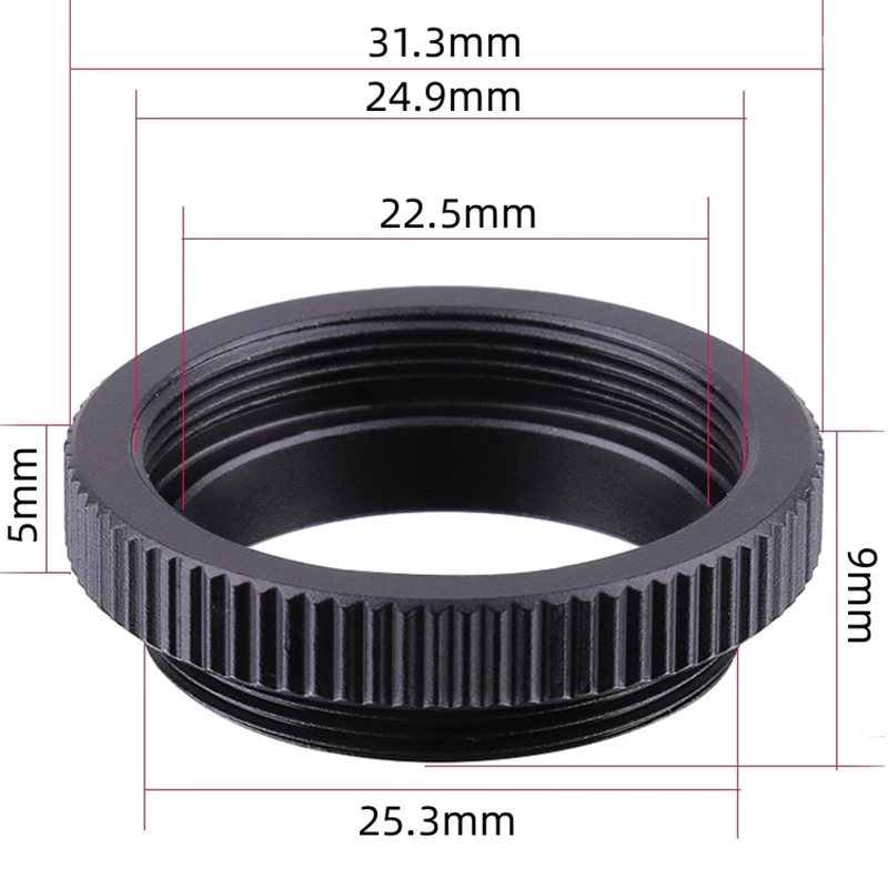 5pcs 5mm C to CS Extension Tube Camera C-Mount Lens Adapter for CCTV Security Cameras C-CS Mount Adaptor Spacer Ring For CCTV