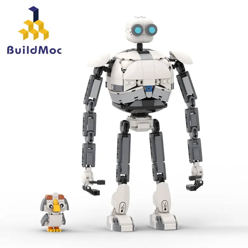 BuildMOC 2pcs Film Figure Mecha Model Toys Small Particle Boys Robot Building Toy Blocks Parent-Child Children Gifts (622 Pcs)