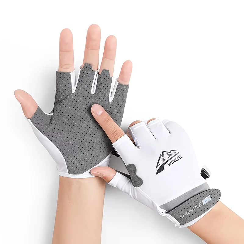 UV-Schutzhandschuhe für Damen und Herren, atmungsaktive fingerlose Sporthandschuhe, ideal zum Angeln, Laufen, Autofahren, Radfahren, für den Außenbereich