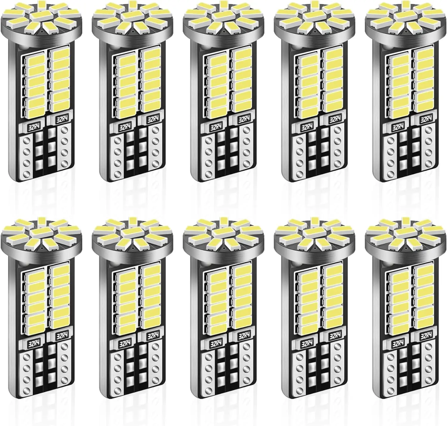 

10 шт. 194 светодиодные лампы супер яркие 6500K T10 168 2825 W5W 34-SMD 3014 чипсы сменные лампы для салона багажника автомобиля купол Ma