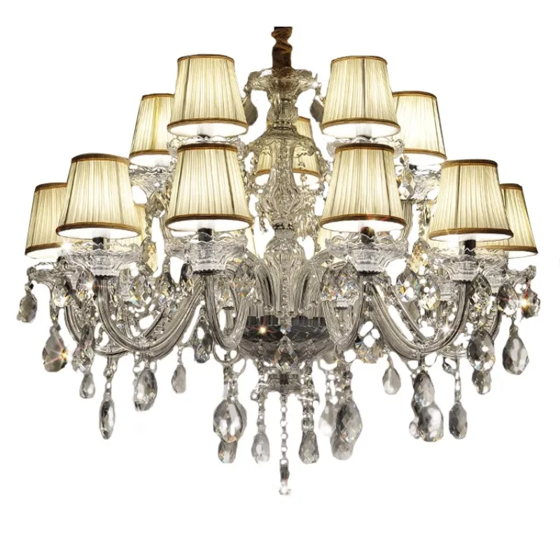 

European crystal chandelier living room modern simple bedroom dining room villa candle chandelier