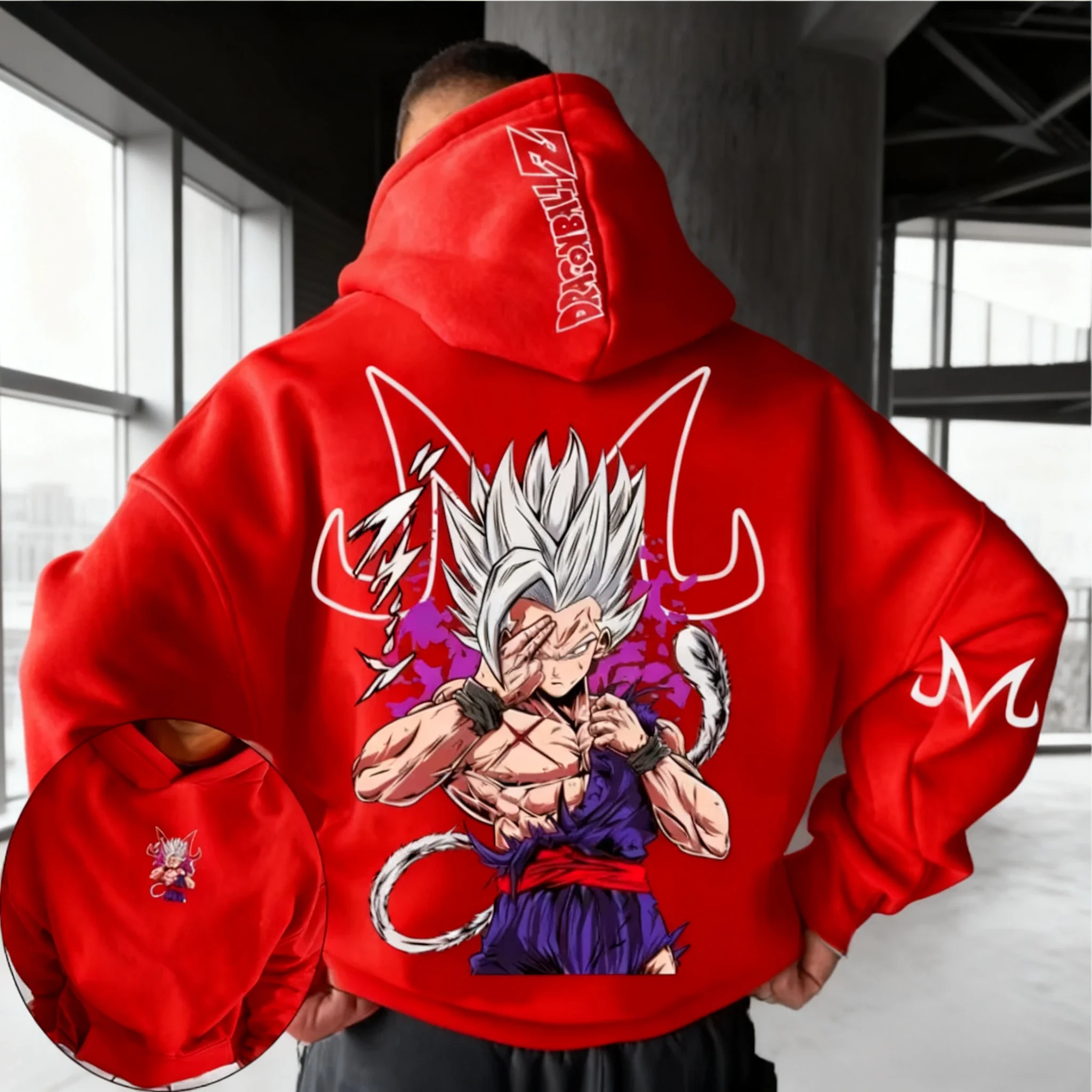 

Dragon Ball Anime Beast Gohan Printed Hoodie Spring/Autumn Men's and Women's Loose Casual Harajuku Large Parent Child Top