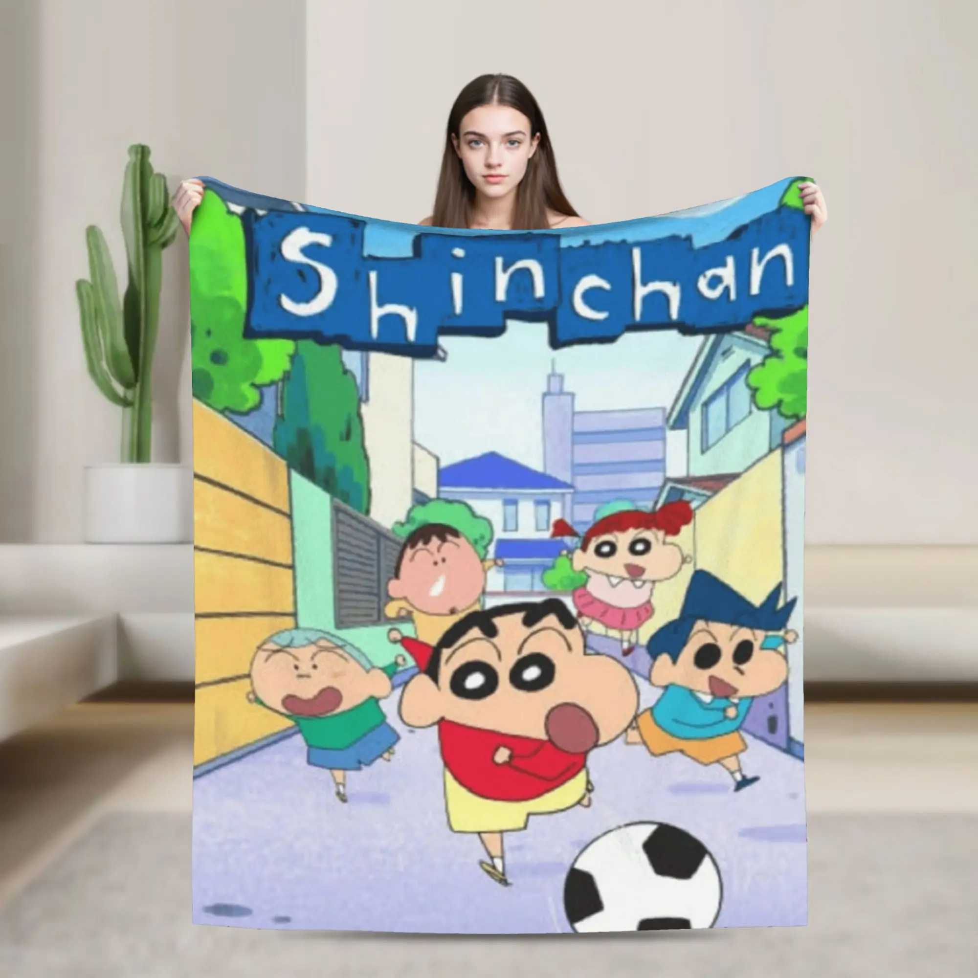 

Crayons Shin chans Plush Blanket Girls Boys Flannel Throw Blanket For Couch Chair Sofa Bed Warm Soft Custom Quality Bedspread