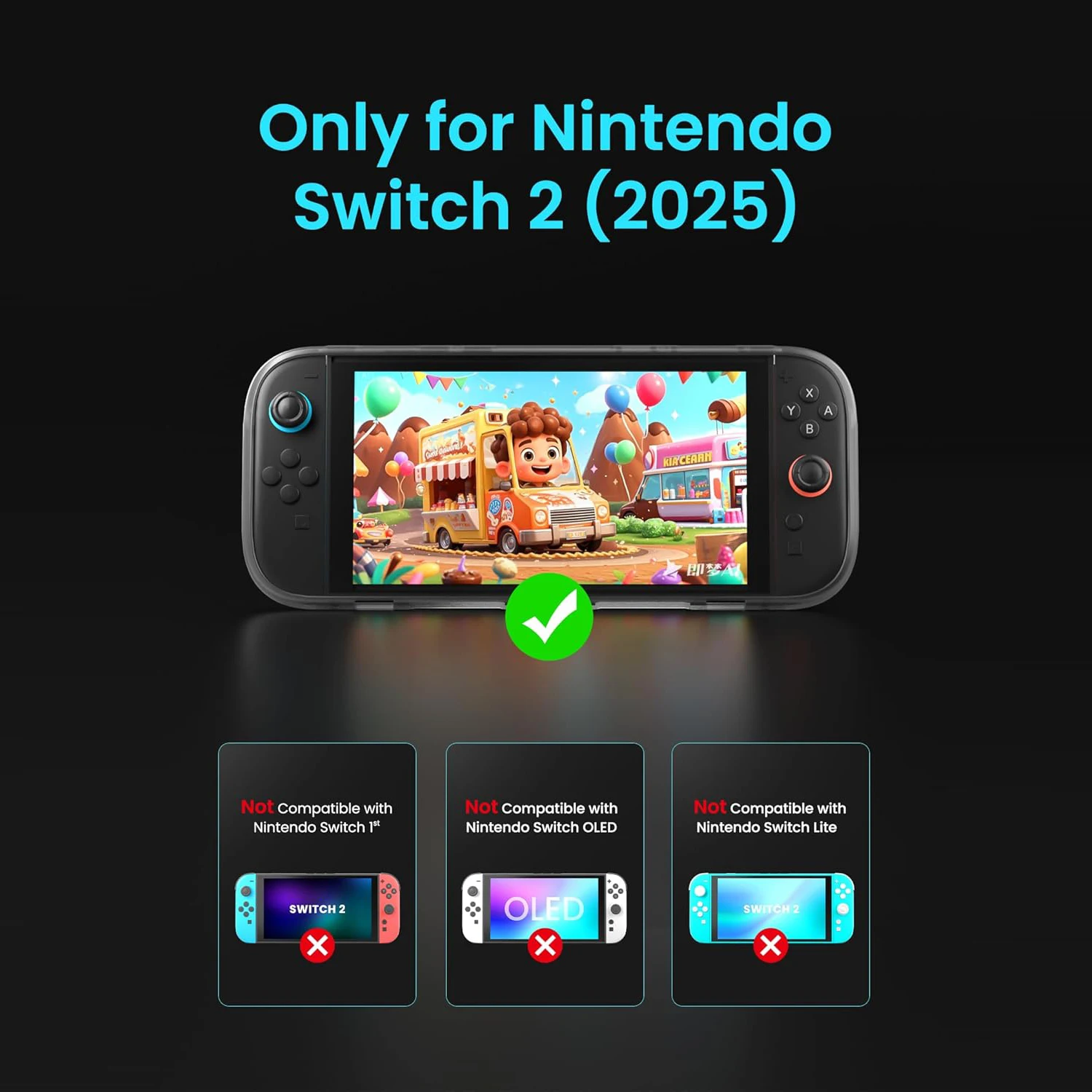 حافظة مريحة من مادة TPU لجهاز Switch 2 - غطاء مضاد للانزلاق وممتص للصدمات لوحدة التحكم في الألعاب NS2 وحماية الجسم بالكامل من Joy-Con #6