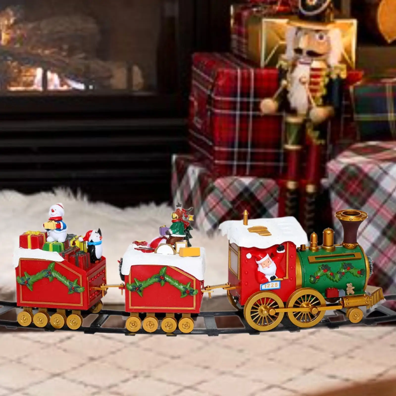 

Christmas Train Set with Light and Sound Xmas Classic Christmas Train Toy for Boys Girls 3 4 5 6 Year Old Kids Children Toddler