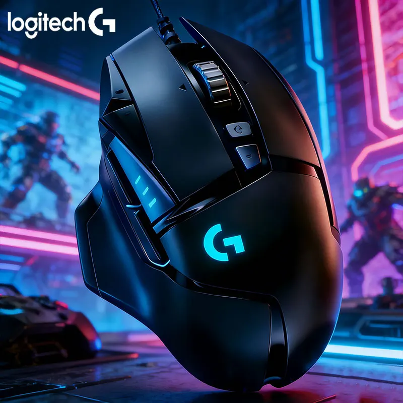 Logitech G502 Wired Gaming Mouse, Long Battery Life, Suitable for eSports and Office, Compatible with Desktop and Laptop