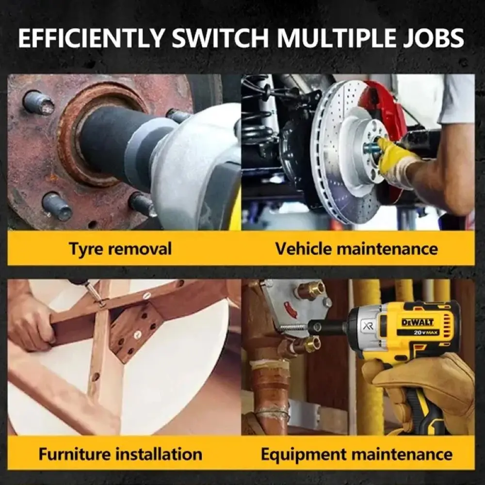 DEWALT DCF880 Draadloze Boormachines Slagmoersleutel 20V 2300RPM Oplaadbare 13MM Elektrische Lithiumbatterij Moersleutel Opladen Elektrisch gereedschap